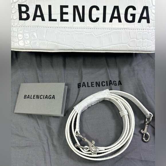 Balenciaga Croc Embossed Sm Ville Top Handle Bag. - Picture 3 of 12
